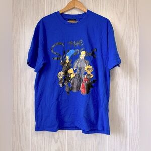 Balenciaga x The Simpsons Oversized Graphic Tee Blue Size 3XL EUC